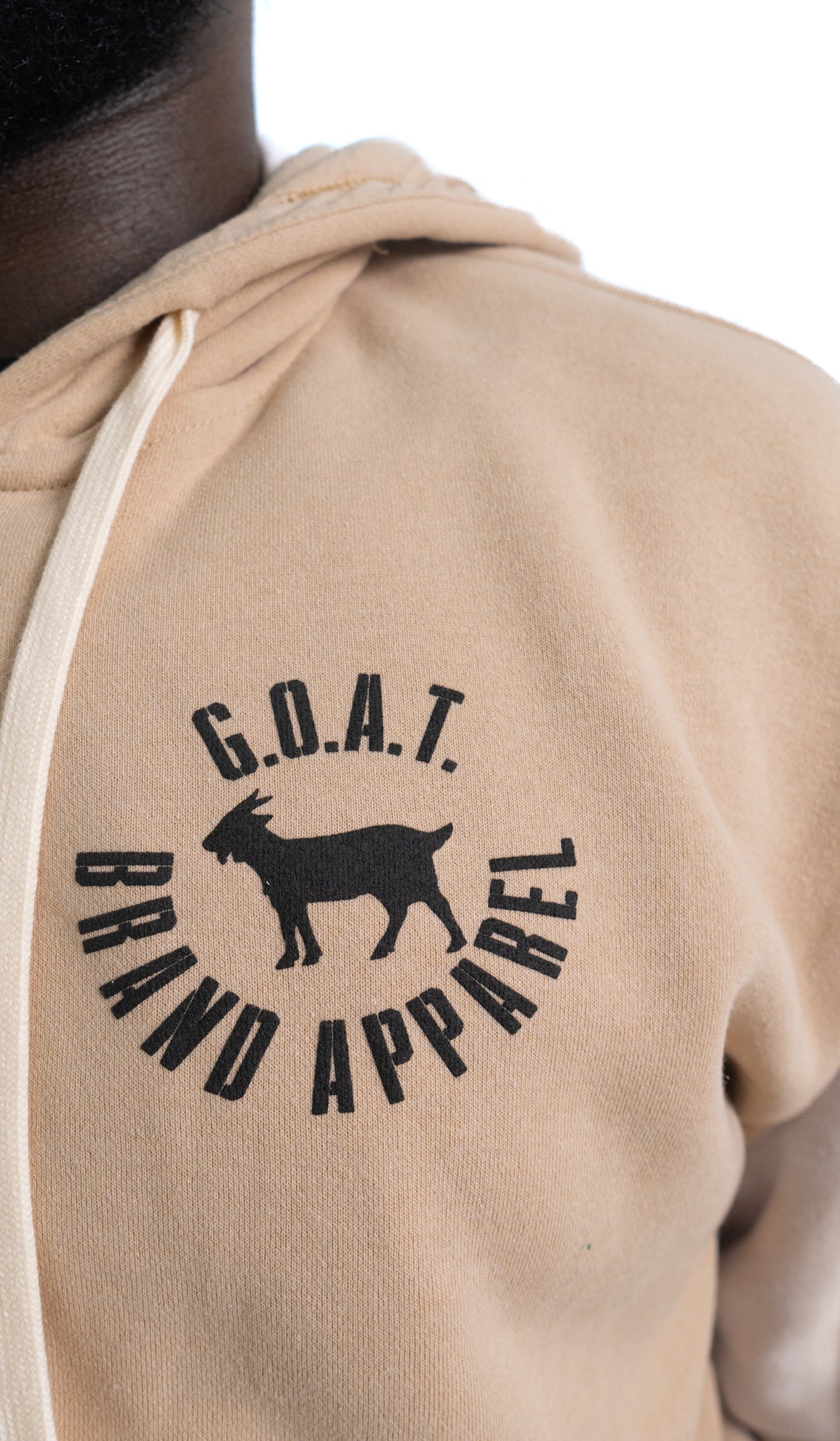 Being Great On Purpose Zip Up Hoodie (Tan/Black)
