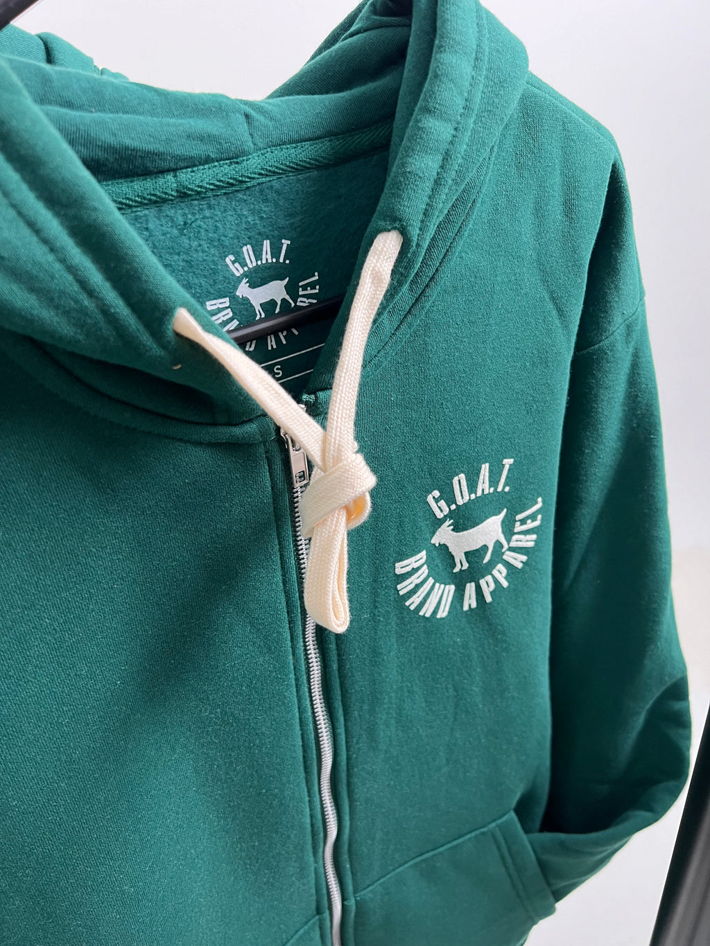 Being Great On Purpose Zip Up Hoodie (Green/White)