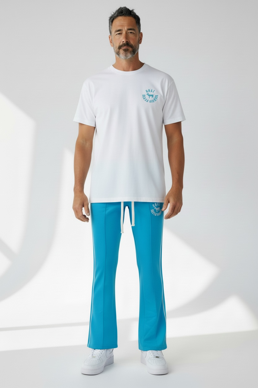 Stack Track Pant (Turquoise)